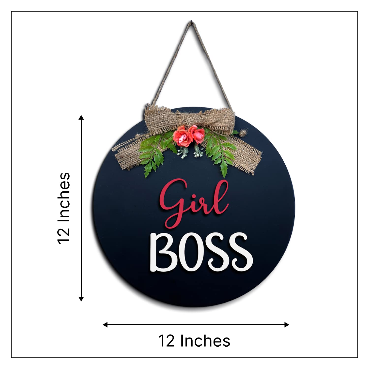 Chalk My Theme Girl Boss Decor Frames Wall Hanging Frame Board For Unique Birthday Gifts For Women And Girls | Girls Room Decora